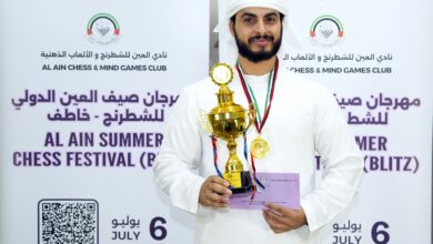 سلطان الظاهري بطلاً لمهرجان صيف العين الدولي للشطرنج