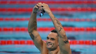 VIDÉO. La course supersonique de Florent Manaudou sur le 50 m nage libre pour s'offrir le bronze